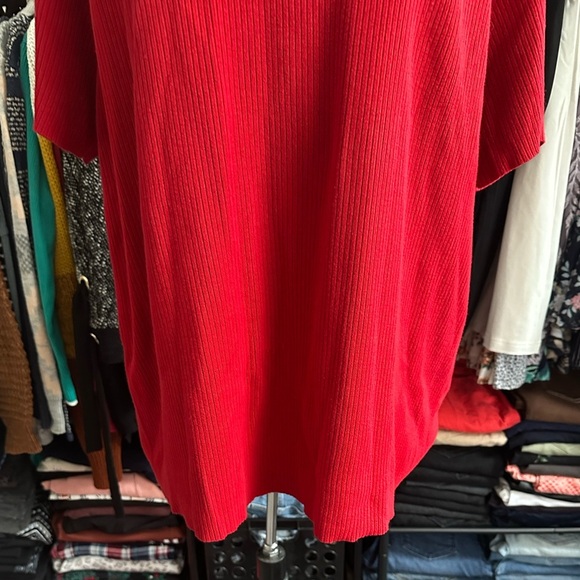 Liz Claiborne Vibrant Red Short Sleeve Sweater top size 2x - Picture 5 of 8